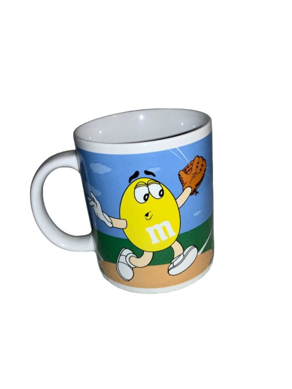 Baseball Golf Coffee Mug Cup Red Yellow Galerie Collectible M&M Candy Sports